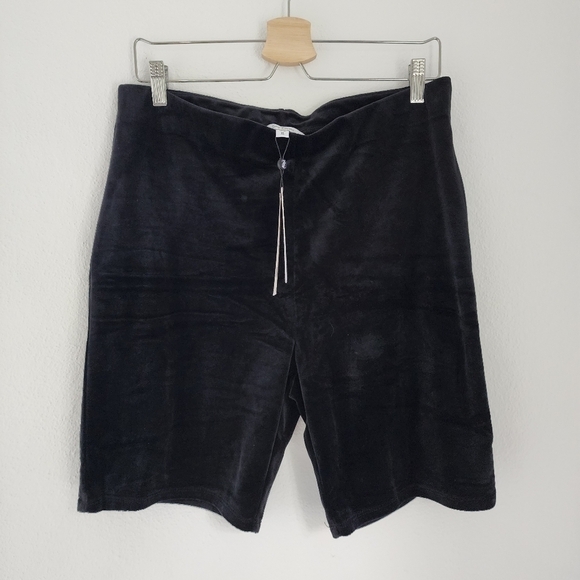 NWT JUICY COUTURE Big Bling Velour Biker Black Shorts XL - Picture 4 of 12